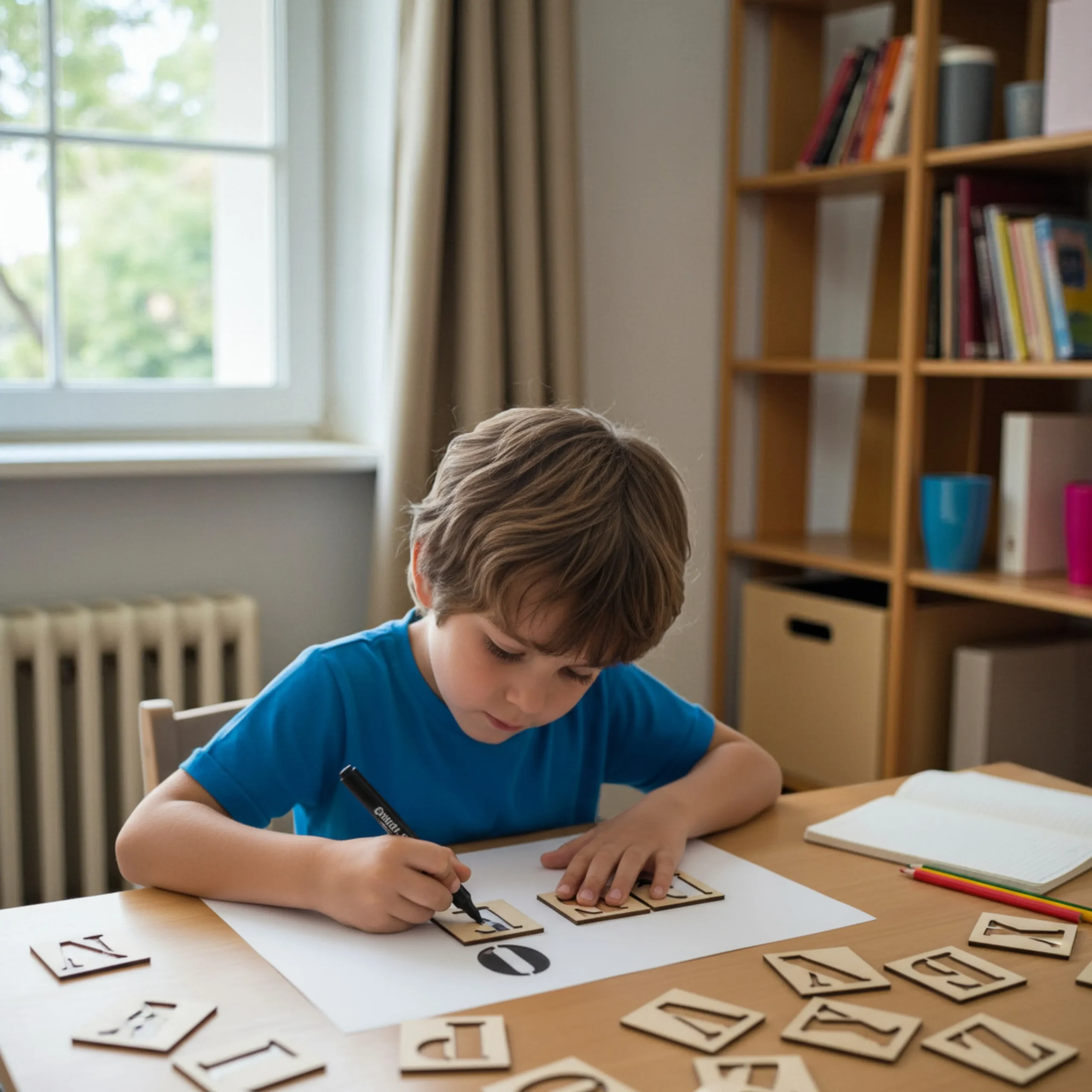 Educational ABCD Stencil Set – Ideal Gift for Preschoolers beautifully packed alphabet stencil set gift idea for birthdays and early learning