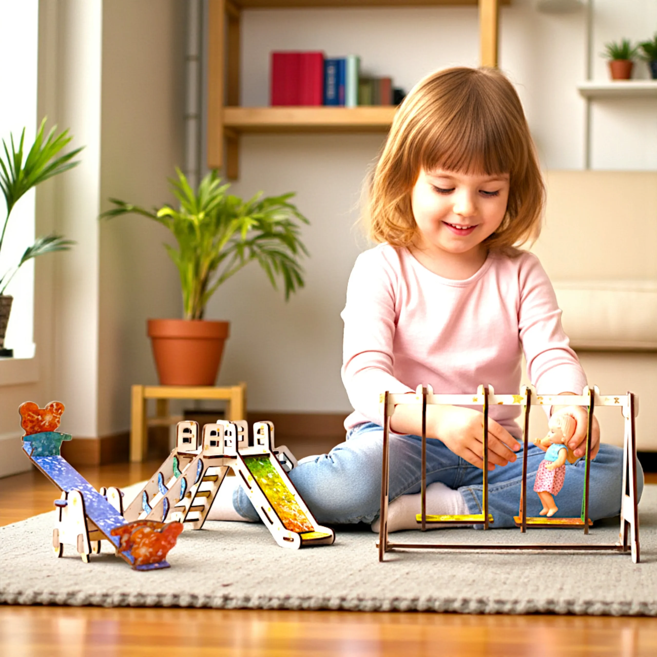 Assembled Garden Swings Puzzle Toy assembled garden swings wooden puzzle toy
