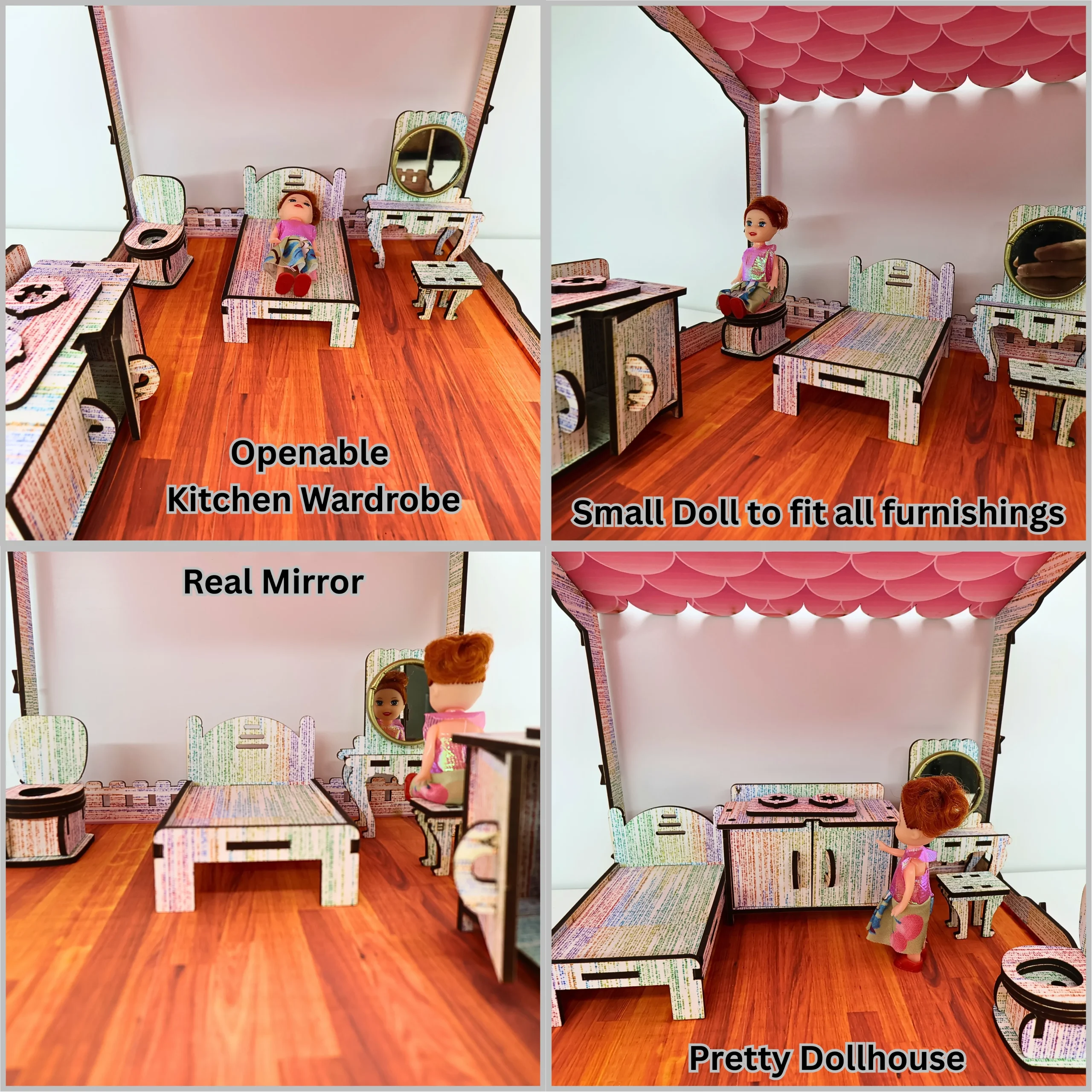 Big Doll House Toy – Ideal Gift for Kids big wooden doll house toy beautifully wrapped as a gift for birthdays