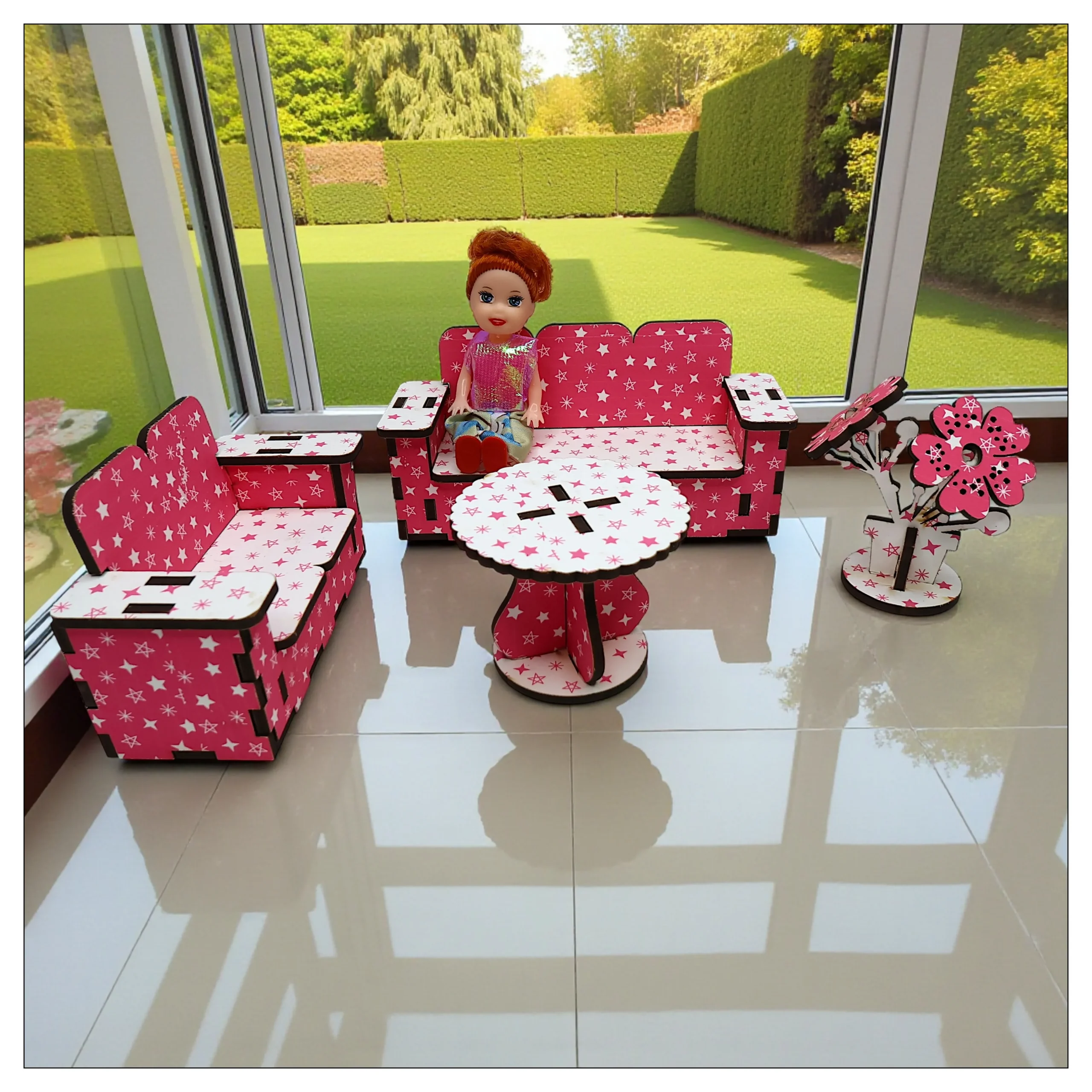 Dollhouse Sofa and Table Furniture Puzzle dollhouse sofa and table furniture puzzle