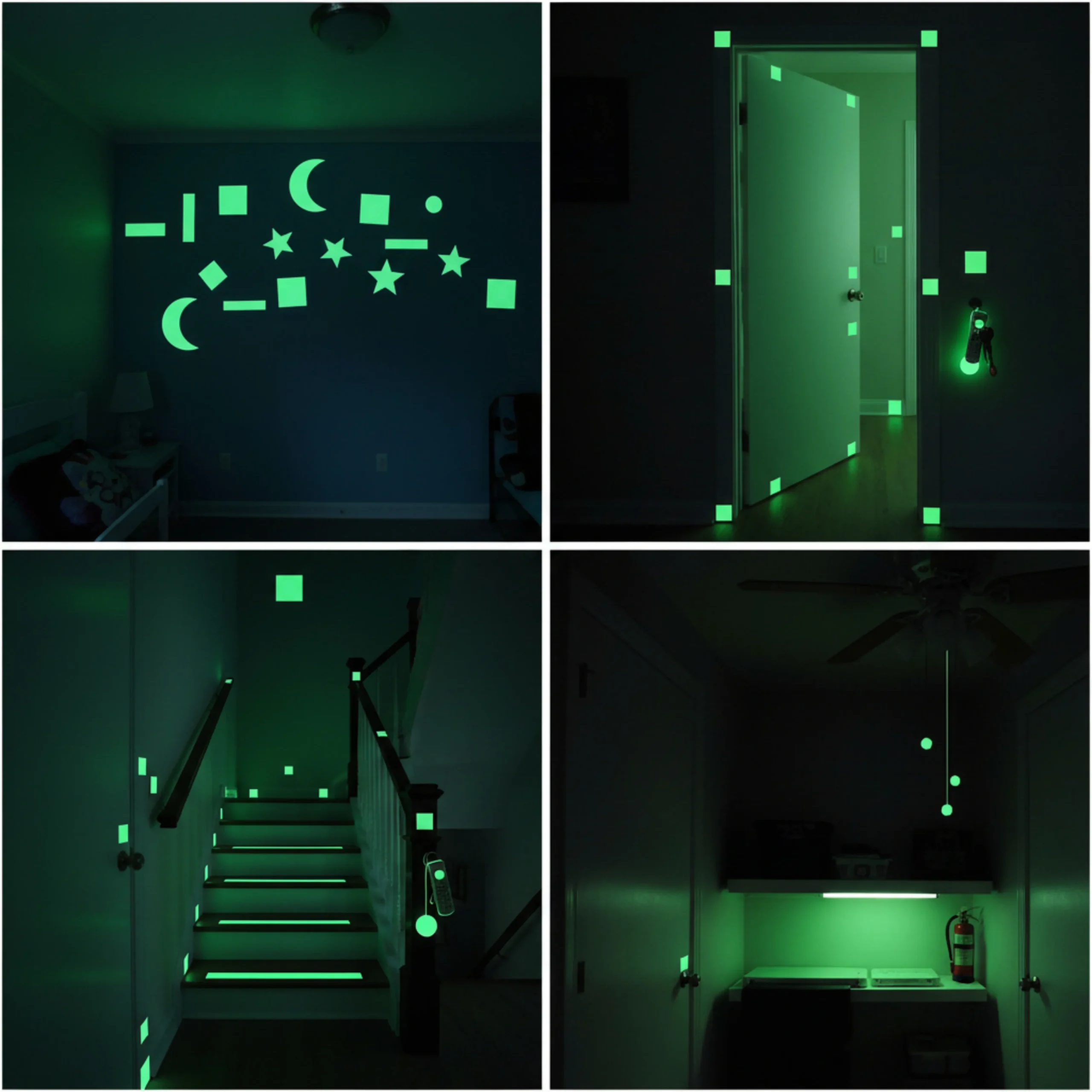 Glow Stickers on Bedroom Walls kids bedroom walls decorated with glow in the dark stickers stars moons and planets