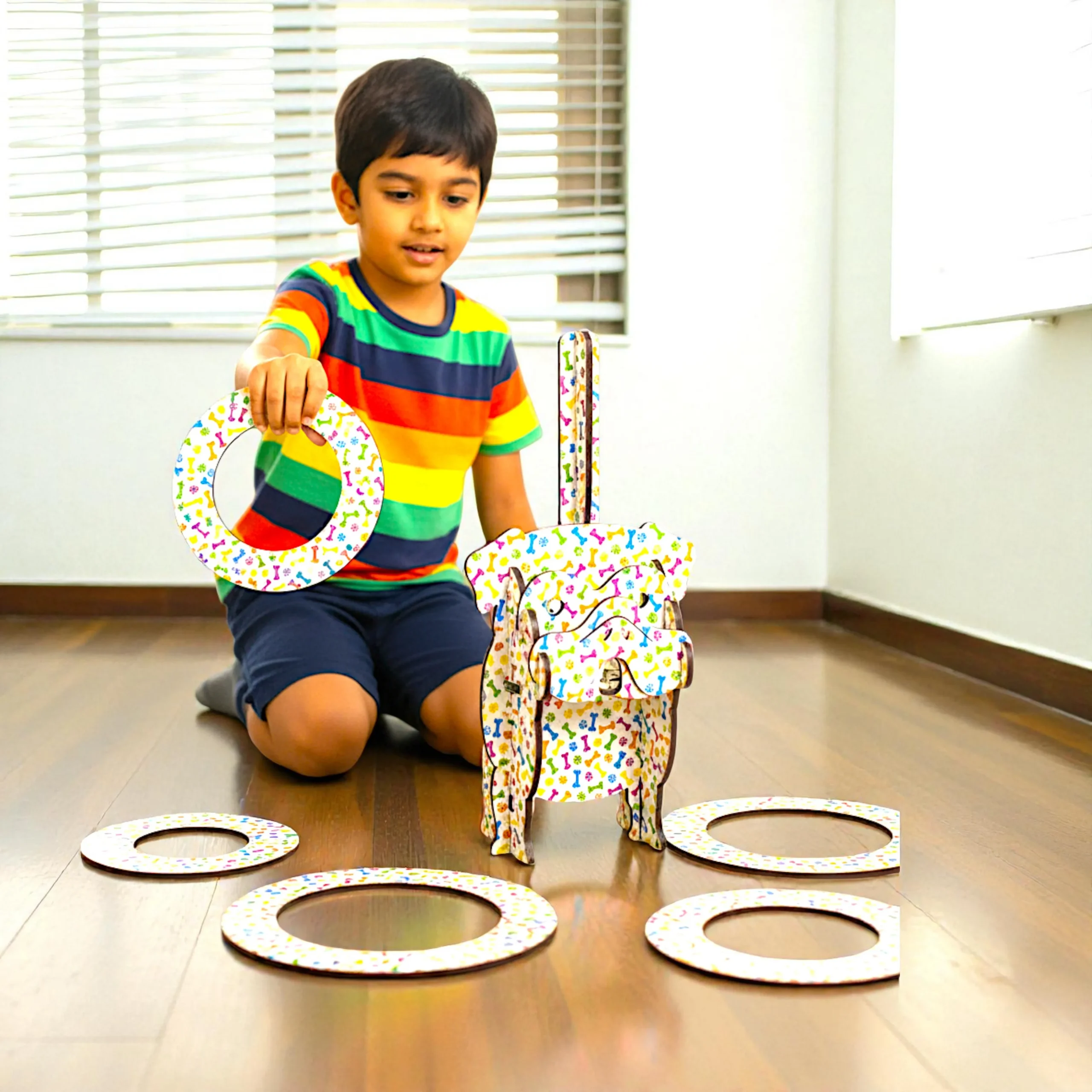 Indoor Ring Toss Game for Kids indoor ring throw game setup for kids
