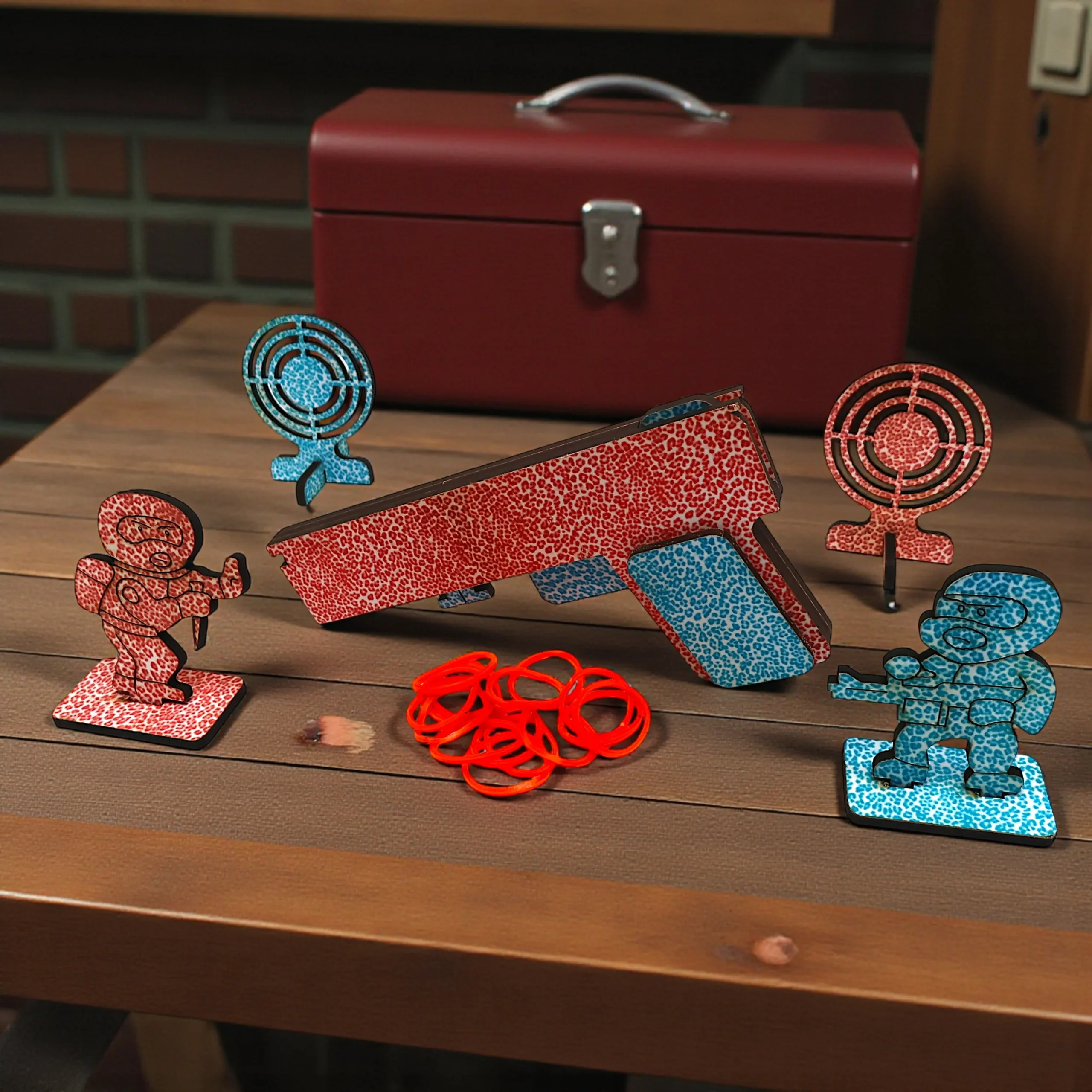 Complete Rubber Band Gun Kit for Kids complete rubber band gun set with multiple rubber bands for target play