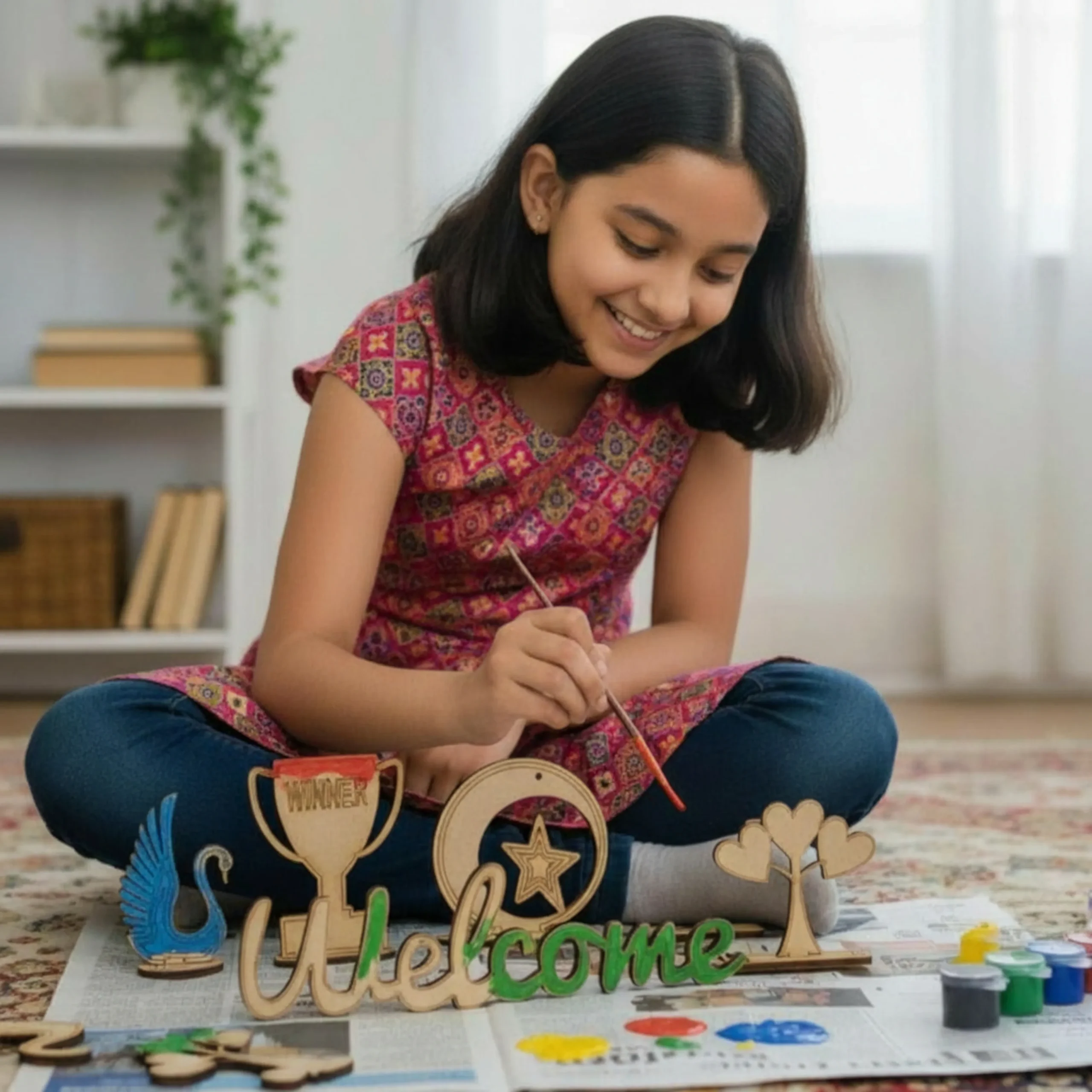 Safe Wooden Painting Kit for Kids child safe wood painting kit with smooth wooden pieces