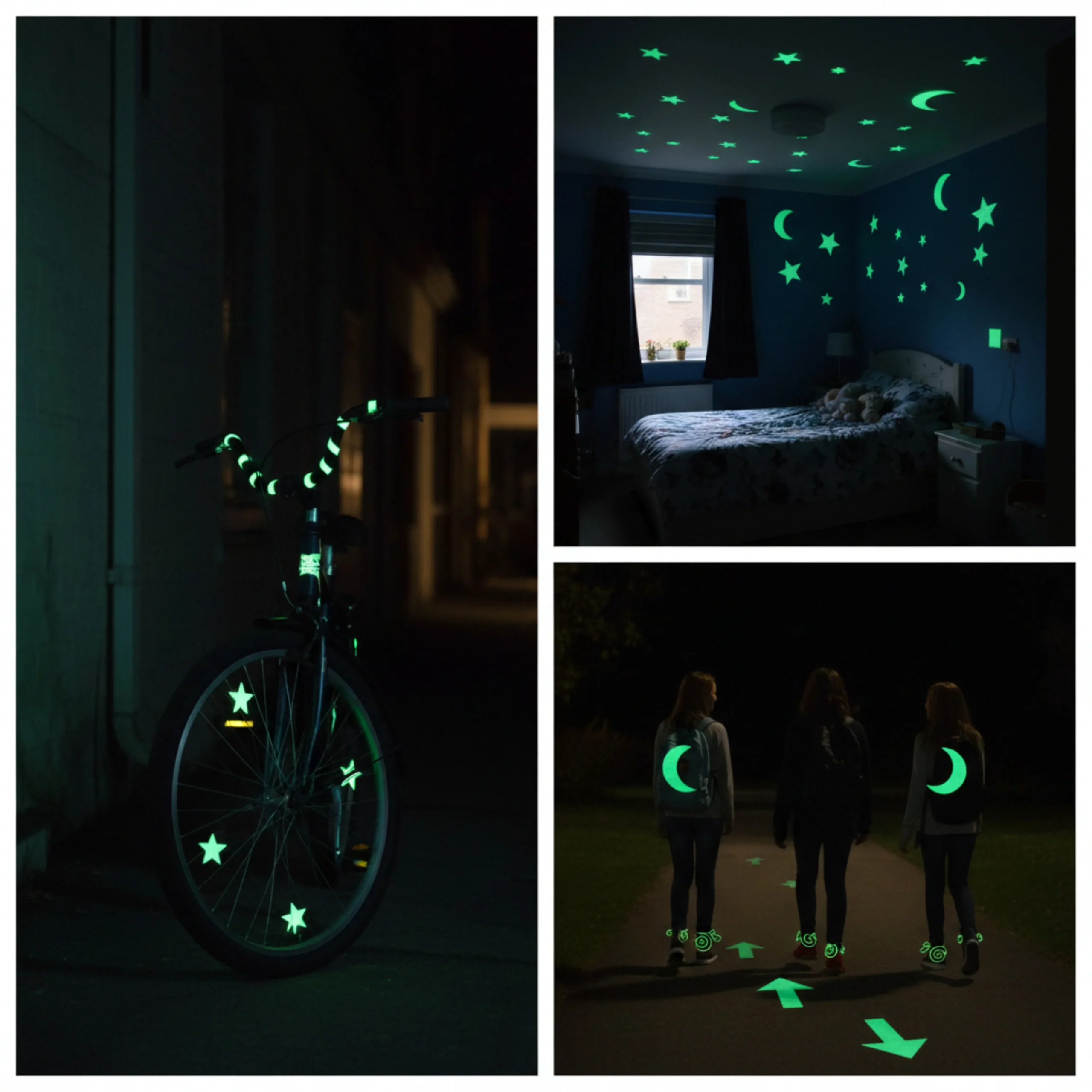 Wishoz Glow in the Dark Stickers – Quality Kids Decor Wishoz glow in the dark stickers showing quality material and safe fun